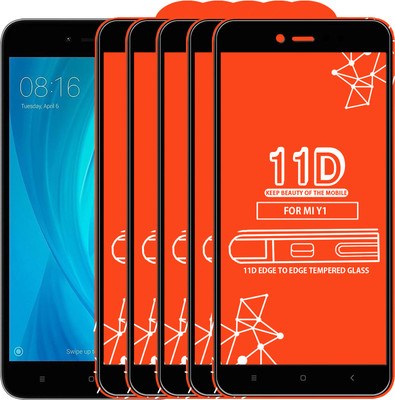 Roxel Edge To Edge Tempered Glass for Mi Redmi Y1(Pack of 5)