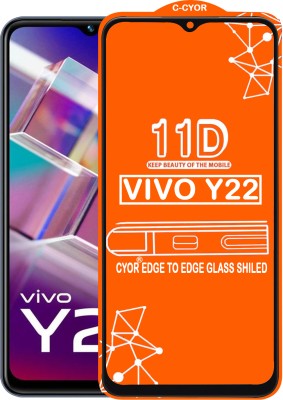 CYOR Edge To Edge Tempered Glass for VIVO Y22(Pack of 1)