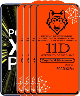 DeepzHub Edge To Edge Tempered Glass for POCO X3 Pro(Pack of 4)