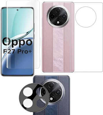 Bulkwala Edge To Edge Tempered Glass for UV Tempered Glass Screen Protector Compatible for Oppo F27 Pro, UV Tempered Glass Screen Protector Compatible for Oppo F27 Pro | Oppo F27 Pro Plus | Front And Back Screen Guard With camera lens protector 3 in 1(Oppo F27 Pro)(Pack of 1)