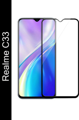 PARANDIV Edge To Edge Tempered Glass for Realme C33(Pack of 1)
