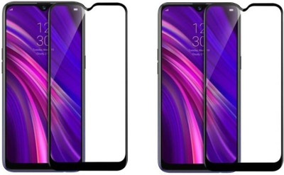 DMJHP Edge To Edge Tempered Glass for Realme C15(Pack of 2)
