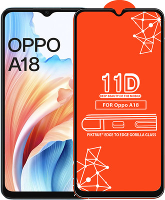 PikTrue Edge To Edge Tempered Glass for Oppo A18(Pack of 1)