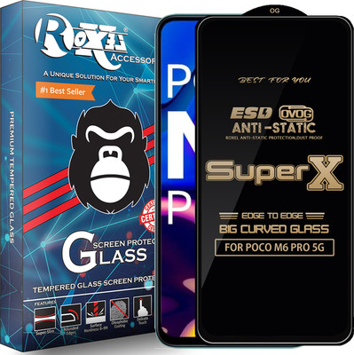 Roxel Edge To Edge Tempered Glass for POCO M6 PRO 5G(Pack of 1)