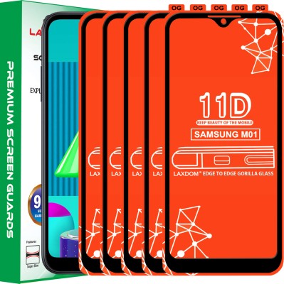 Laxdom Edge To Edge Tempered Glass for SAMSUNG GALAXY M01(Pack of 5)