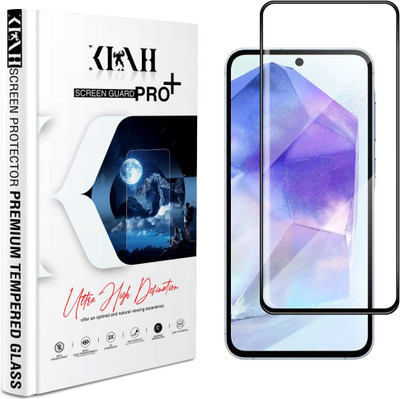 KLAH Edge To Edge Tempered Glass for Samsung Galaxy A55 5G(Pack of 1)