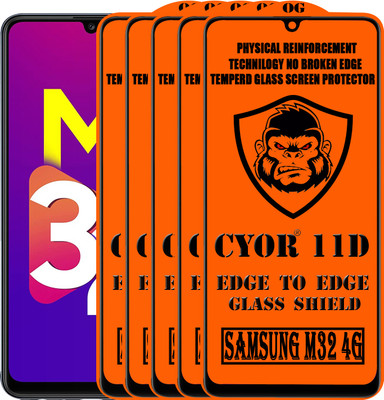 CYOR Edge To Edge Tempered Glass for SAMSUNG M32 4G(Pack of 5)