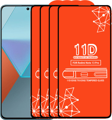 Qyist Edge To Edge Tempered Glass for Redmi Note 13 Pro(Pack of 4)