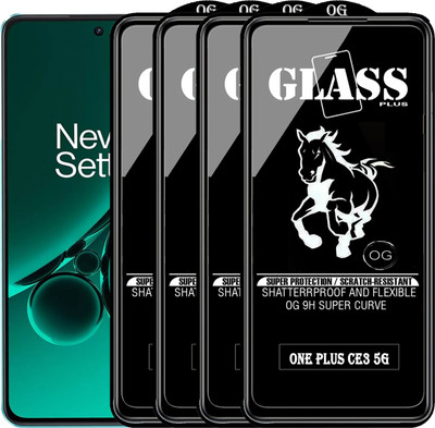 PFOAM Edge To Edge Tempered Glass for ONE PLUS CE3 5G(Pack of 4)