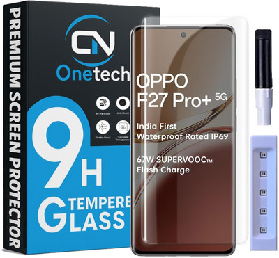 OneTech Edge To Edge Tempered Glass for Oppo F27 Pro 5G / F27 Pro+ Plus 5G 9H Hardness, UV Premium Screen Protector(Pack of 1)