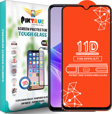 PikTrue Edge To Edge Tempered Glass for Oppo A77(Pack of 1)