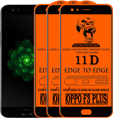 CYOR Edge To Edge Tempered Glass for OPPO F3 PLUS(Pack of 3)