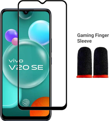 JAI CHARAN Edge To Edge Tempered Glass for Vivo V20 SE(Pack of 2)
