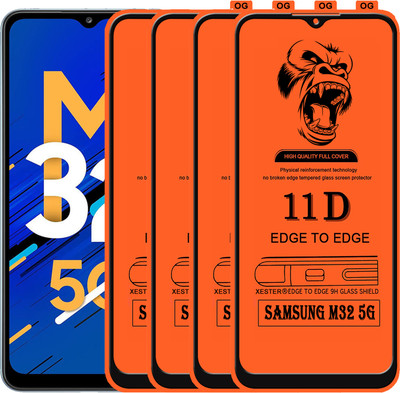 PFOAM Edge To Edge Tempered Glass for SAMSUNG GALAXY M32 5G(Pack of 4)
