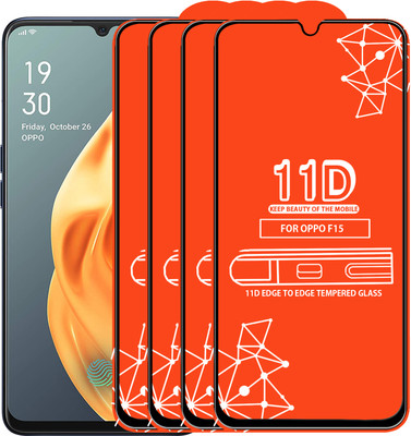 Roxel Edge To Edge Tempered Glass for Oppo F15(Pack of 4)