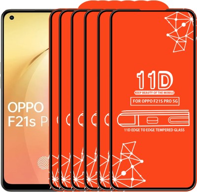 Qyist Edge To Edge Tempered Glass for Oppo F21S Pro 5G(Pack of 6)