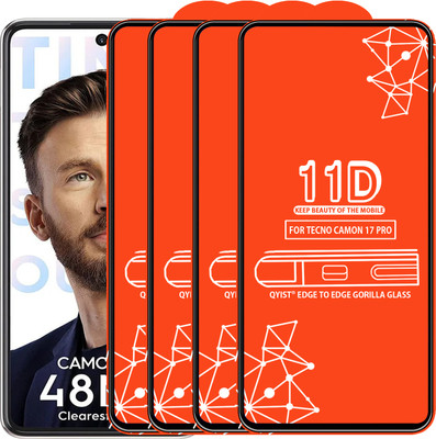 Qyist Edge To Edge Tempered Glass for Tecno Camon 17 Pro(Pack of 4)