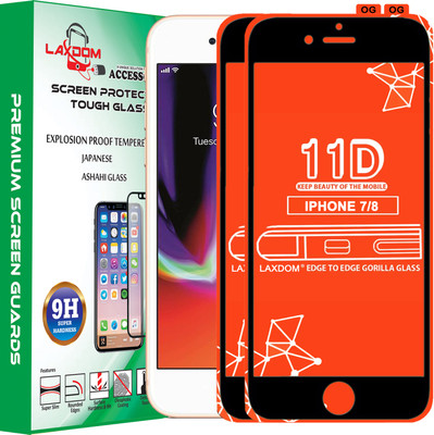 Laxdom Edge To Edge Tempered Glass for APPLE IPHONE 8(Pack of 2)