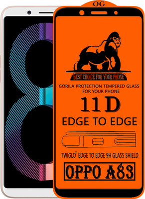 TWIGLO Edge To Edge Tempered Glass for Oppo A83(Pack of 1)