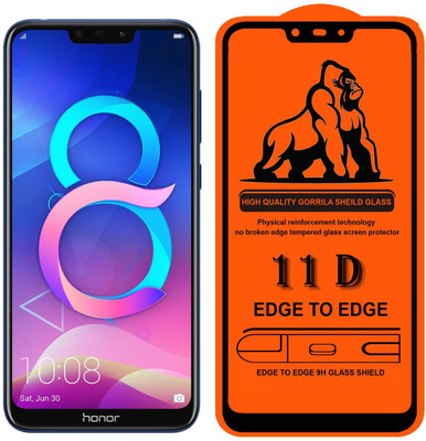 9H Edge To Edge Tempered Glass for Honor 8c (Premium_11D)(Pack of 1)