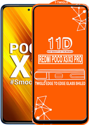 TWIGLO Edge To Edge Tempered Glass for REDMI POCO X3 PRO(Pack of 1)