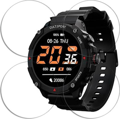 SOMTONE Edge To Edge Tempered Glass for cult.sport Ranger XR 1.43 inch SMARTWATCH SCREEN GUARD(Pack of 4)