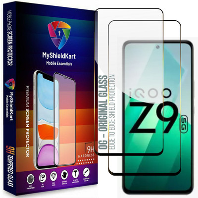 MyShieldKart Edge To Edge Tempered Glass for iQOO Z9|Vivo T3 5G (6.67 Inch)**NeoShield**Millitary Grade-Anti Explosion-Tempered Glass/Full Screen Coverage-Edge to Edge/9H Hardness/With Easy Installation Kit(Pack of 2)
