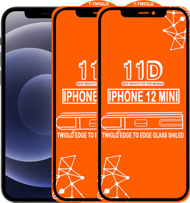 TWIGLO Edge To Edge Tempered Glass for IPHONE 12 MINI(Pack of 2)