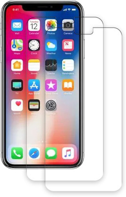 SOMTONE Edge To Edge Tempered Glass for Apple iPhone X TEMPERED GUARD FRONTP2(Pack of 2)
