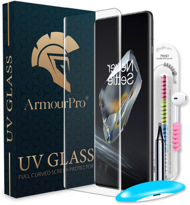 ArmourPro Edge To Edge Tempered Glass for OnePlus 12 5G, One Plus 12 5G, 1+ 12 5G, OnePlus 12, UV Light Tempered Glass with Cable Protector(Pack of 1)