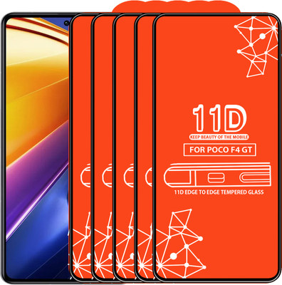 Roxel Edge To Edge Tempered Glass for Poco F4 Gt(Pack of 5)