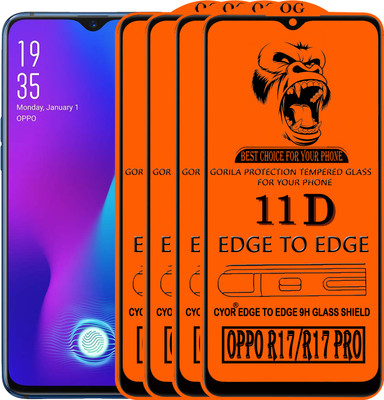 CYOR Edge To Edge Tempered Glass for OPPO R17(Pack of 4)