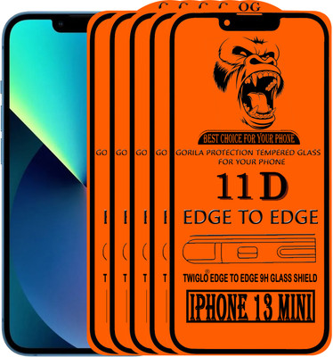 TWIGLO Edge To Edge Tempered Glass for IPHONE 13 MINI(Pack of 5)