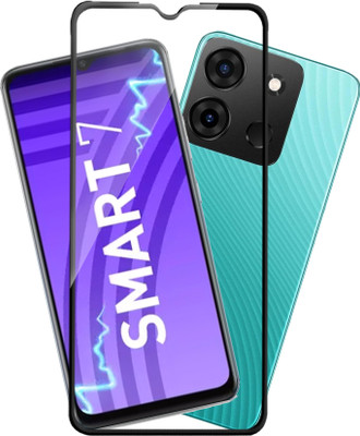 HUPSHY Edge To Edge Tempered Glass for Infinix SMART 7(Pack of 1)