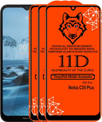 DeepzHub Edge To Edge Tempered Glass for Nokia C20 Plus(Pack of 3)