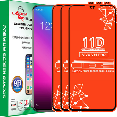 Laxdom Edge To Edge Tempered Glass for Vivo V11 Pro(Pack of 3)