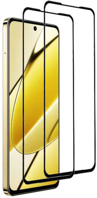 KMPERED Edge To Edge Tempered Glass for Realme 11, Realme 11x 5G(Pack of 2)