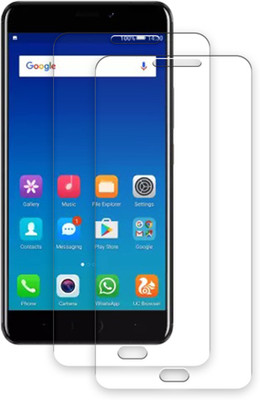 SOMTONE Edge To Edge Tempered Glass for GIONEE A1 Plus TEMPERED GUARD FRONTP2(Pack of 2)