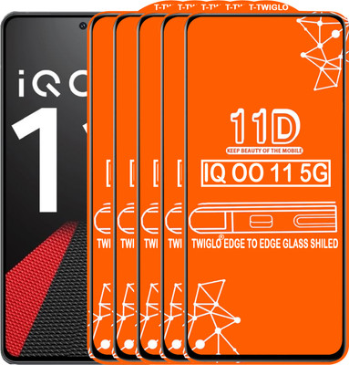 TWIGLO Edge To Edge Tempered Glass for IQOO 11 5G(Pack of 5)