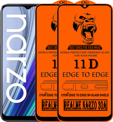 CYOR Edge To Edge Tempered Glass for REALME NARZO 30A(Pack of 2)