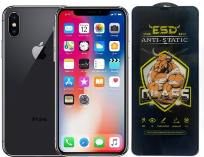 TELESHIELD Edge To Edge Tempered Glass for Apple iPhone XS, ESD Glass, ESD Protector, Edge to Edge, Screen Protector(Pack of 1)