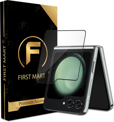 FIRST MART Edge To Edge Tempered Glass for Samsung Galaxy Z Flip 5, Galaxy Z Flip 5, Z Flip 5, Flip 5, (Black Border OG Glass)(Pack of 1)