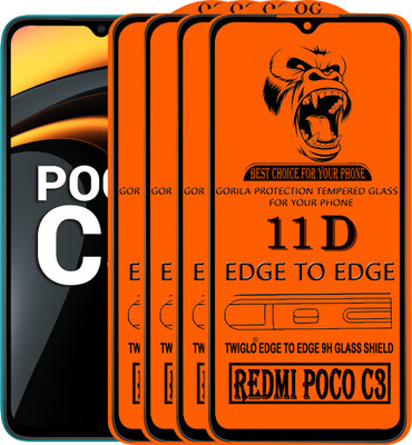 TWIGLO Edge To Edge Tempered Glass for REDMI POCO C3(Pack of 4)