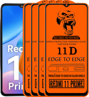 TWIGLO Edge To Edge Tempered Glass for REDMI 11 PRIME 4G(Pack of 4)