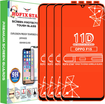 Rofix star Edge To Edge Tempered Glass for OPPO F15(Pack of 4)