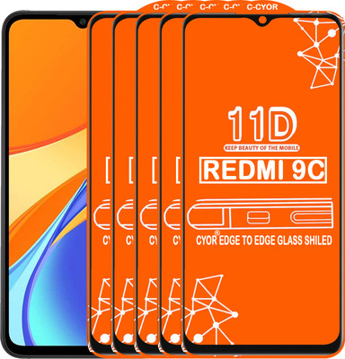 CYOR Edge To Edge Tempered Glass for REDMI 9C(Pack of 5)