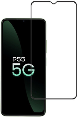 DMJHP Edge To Edge Tempered Glass for Itel P55 5G(Pack of 1)