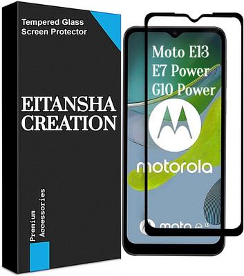 EITANSHA CREATION Edge To Edge Tempered Glass for Moto e13, Moto G30, Moto e7 Power, Moto G10 Power(Pack of 1)