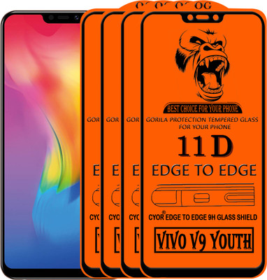 CYOR Edge To Edge Tempered Glass for VIVO V9 PRO(Pack of 4)