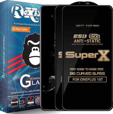 Roxel Edge To Edge Tempered Glass for ONEPLUS 10T(Pack of 2)